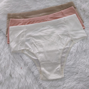 Calcinha Larga De Algodão Kit Com 3 Peças