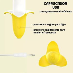 VIBRADOR LA BANANA VAI E VEM COM 8 INTENSIDADES DE PULSAÇÃO/VIBRAÇÃO INTT