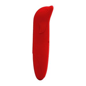 VIBRADOR FORMATO GOLFINHO DE CARINHA TOQUE AVELUDADO A PROVA D'ÁGUA