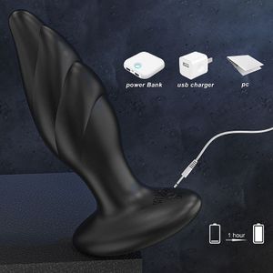 PLUG ANAL WHIRLWIND EM SILICONE COM VIBRO E ROTAÇÃO S-HANDE