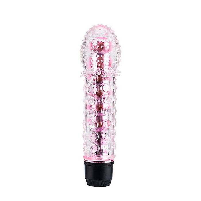 VIBRADOR DILDO PERSONAL COM CAPA TEXTURIZADA EM JELLY PONTA REDONDA.