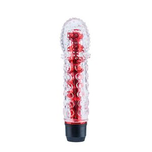 VIBRADOR DILDO PERSONAL COM CAPA TEXTURIZADA EM JELLY PONTA REDONDA.