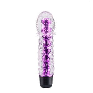 VIBRADOR DILDO PERSONAL COM CAPA TEXTURIZADA EM JELLY PONTA REDONDA.