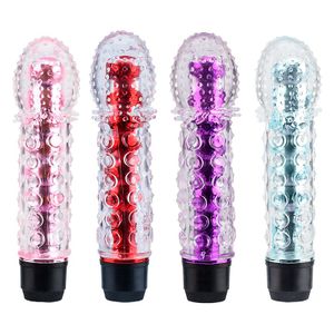 VIBRADOR DILDO PERSONAL COM CAPA TEXTURIZADA EM JELLY PONTA REDONDA.