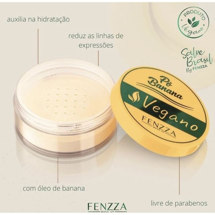 PÓ BANANA FINALIZADOR VEGANO FENZZA MAKE UP