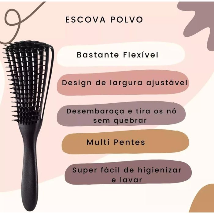 Escova De Cabelo Polvo Cabelo Normal  Encaracolado