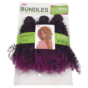 Cabelo Orgânico Cacheado - Sleek Bundles - Goivo T1BPURPLE