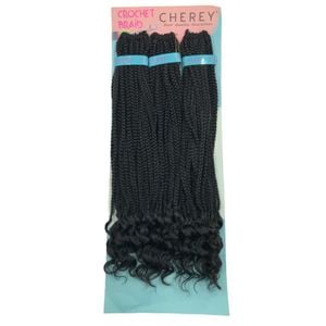 Cabelo Sintético Box Goddess Tranças com Cachos cor 2 Castanho Escuro