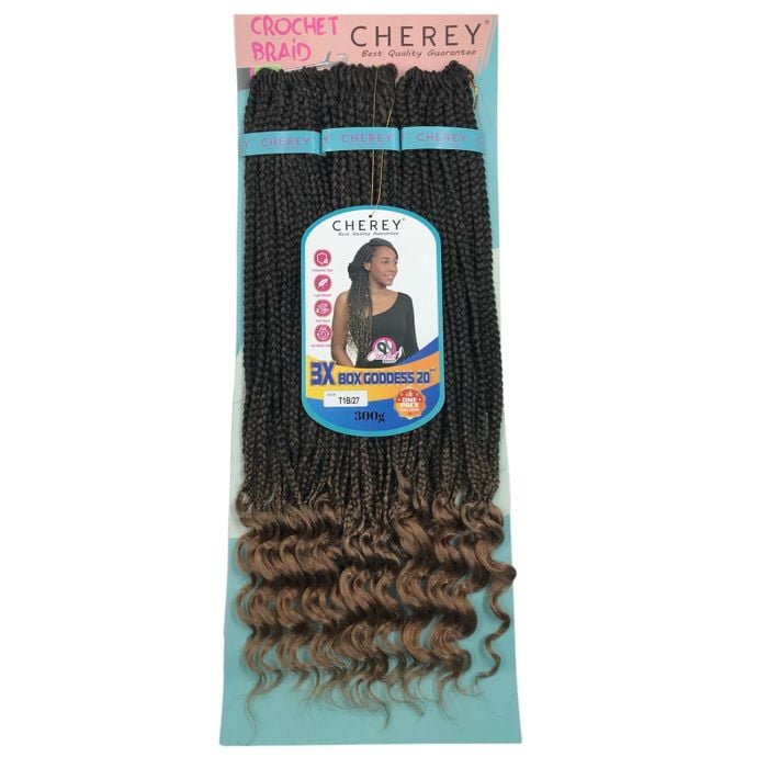 Cabelo Sintético Box Goddess Tranças com Cachos cor T1B/27