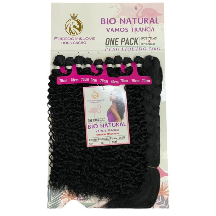Cabelo Bio Natural Miss Chanel cor 1 Preto