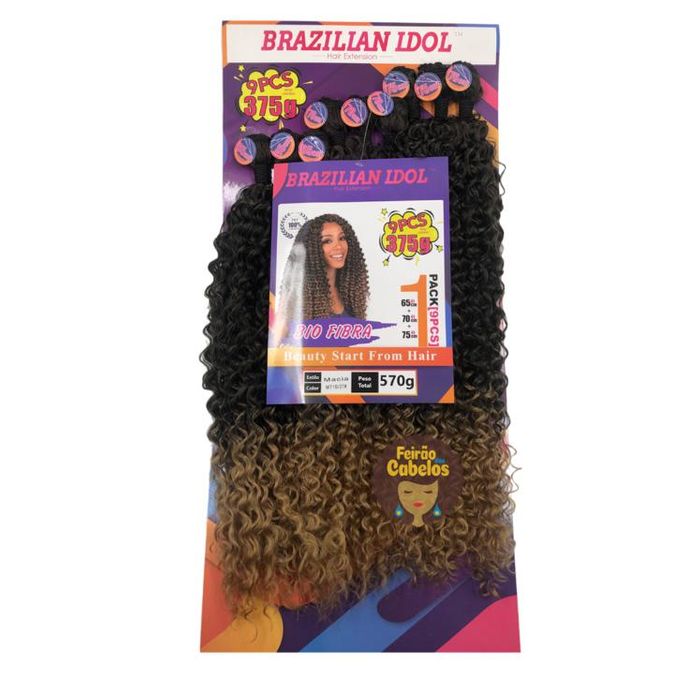 Cabelo Cacheado Bio Fibra Premium Macia Brazilian Idol 375gr MT1B/27