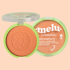 Blush Compacto Melu - Caramel - Rr8714