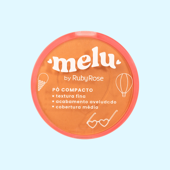 PÓ FACIAL COMPACTO MELU RR8534 ME100 RUBYROSE