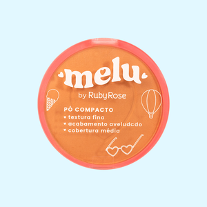 PÓ FACIAL COMPACTO MELU RR8534 ME100 RUBYROSE