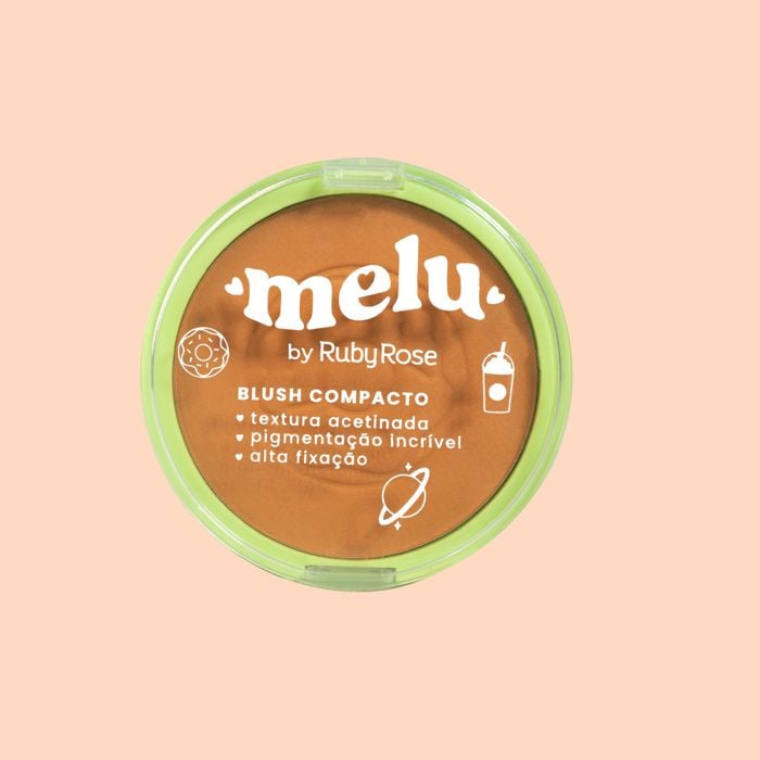 BLUSH COMPACTO MELU RR8712 PUMPKIN RUBYROSE