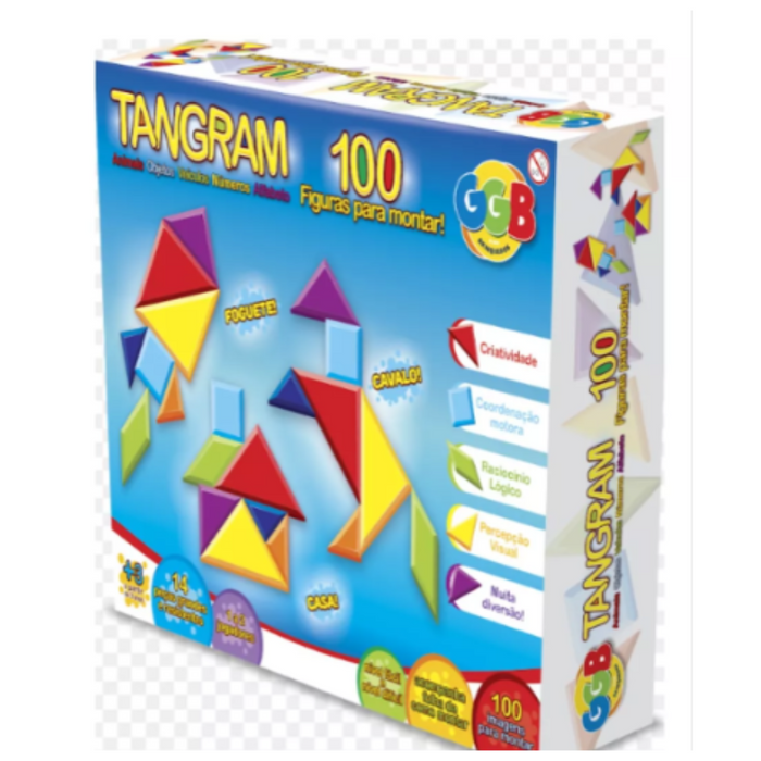 Tangram 100 Figuras para Montar  Ref 1076 GGB BRINQUEDOS