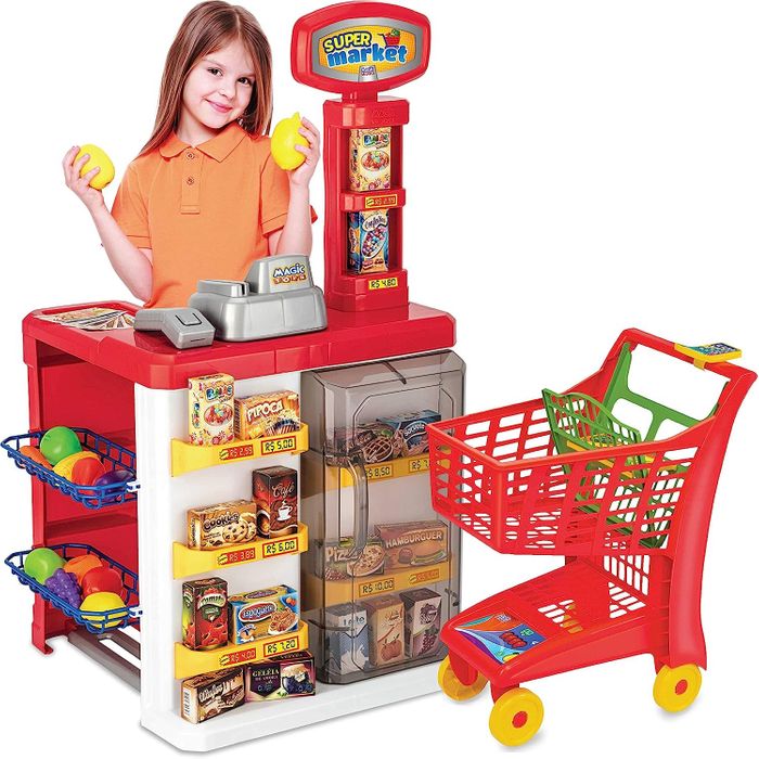 SUPERMARKET COM CARRINHO LUZ SOM 8039 MAGIC TOYS