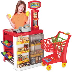 SUPERMARKET COM CARRINHO LUZ SOM 8039 MAGIC TOYS