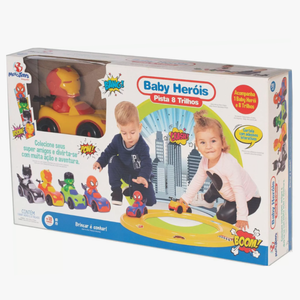 Pista de Carrinho com 8 Trilhos Baby Her¢is - Mercotoys