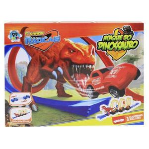 Pista Ataque Do Dinossauro com 1 Carrinho Incluso - Carros Radicais - Ref TOYS-202120-QO