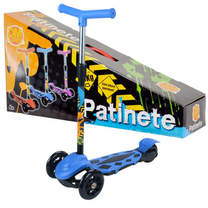 Patinete Infantil Ajustável Radical Power Azul Até 40kg - DM TOYS