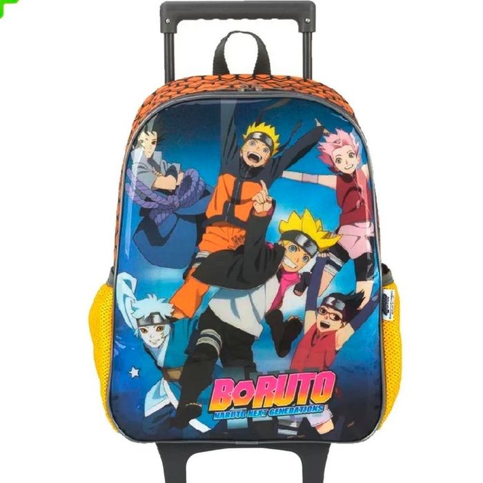 Mochila Com Rodas Laranja Boruto Luxcel- IC38112BR-LR