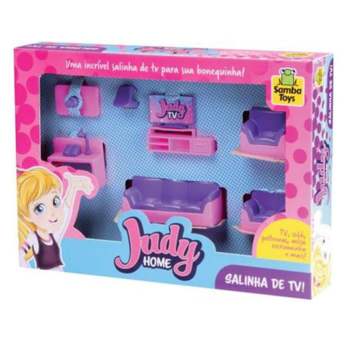 Mini Salinha De Tv Com Acessórios Judy Home - Samba Toys