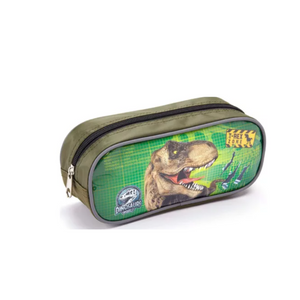 Kit Mochila Escolar Infantil Menino Rodinha Dinossauro Rex