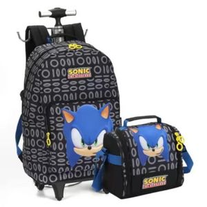 Kit Mochila Carrinho + Lancheira Sonic Luxcel Ref MC46962SO-PT