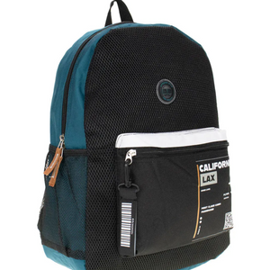 MOCHILA DE COSTA CALIFORNIA MF23185 PRETA COM VERDE CLIO STYLE