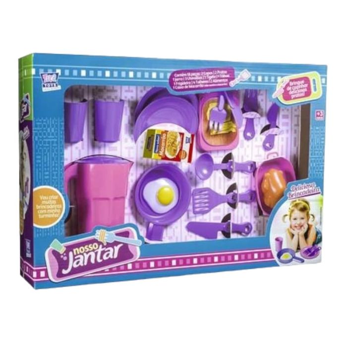 Kit Infantil Nosso Jantar Zucatoys na Caixa - Ref 7687- Zucatoys