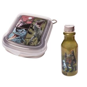 Kit Escolar Infantil Sanduicheira + Garrafa - Jurassic Park World