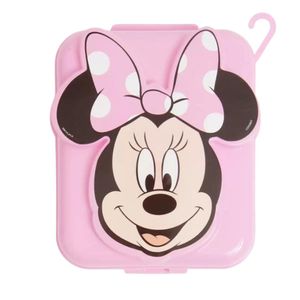 Kit Escolar Infantil Sanduicheira + Garrafa + Kit 3 Potes - Minnie Mouse Rosa