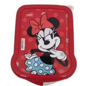 Kit Escolar Infantil Sanduicheira + Garrafa + Kit 3 Potes - Minnie Mouse