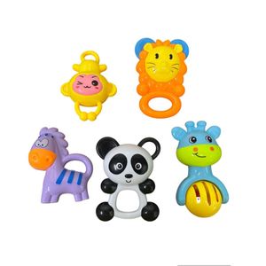 Kit de Chocalhos baby toys bichinhos sortidos com 5 peças na solapa