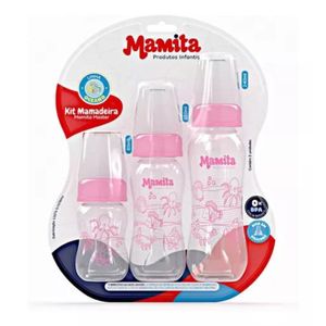 Kit 3 Mamadeiras Mamita No Blister (80ml - 150ml - 240ml)