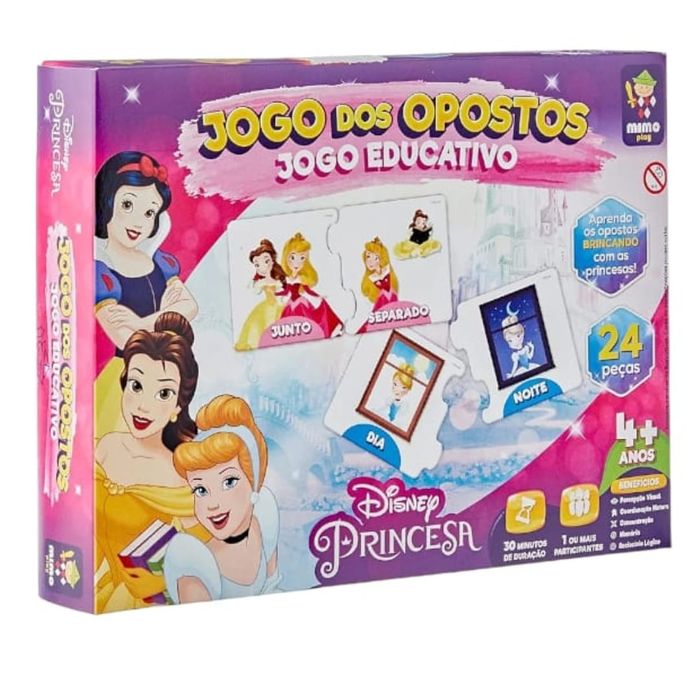 Jogo Educativo Princesa Disney Jogo dos Opostos - Ref 2027 - Mimo Brinquedos