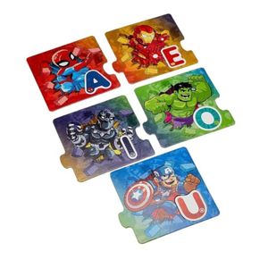 Jogo Educativo Marvel Descobrindo as Vogais - Ref 2039 - Mimo Brinquedos