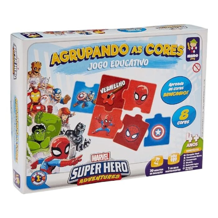 Jogo Educativo Marvel Agrupando as Cores - Ref 2035 - Mimo Brinquedos