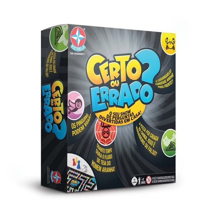 Jogo de tabuleiro Certo ou Errado - Estrela