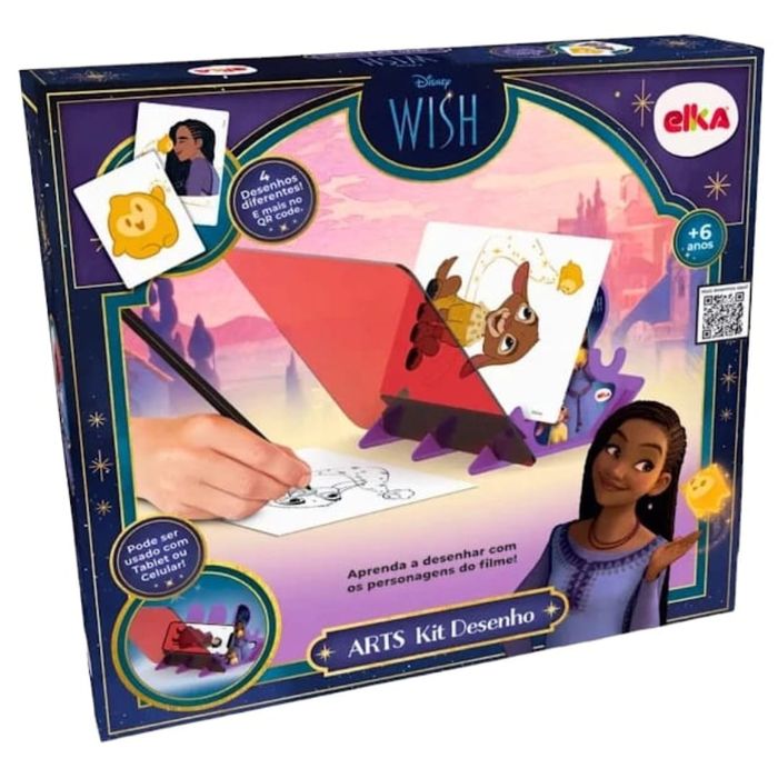 Jogo Arts Kit Desenho Disney Wish - Ref 1277 - Elka Brinquedos