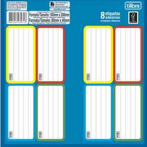 ETIQUETA DE IDENTIFICAÇÃO 8 UNIDADES - TILIBRA