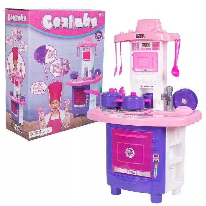 COZINHA FAZ DE CONTA COM ACESSàRIOS BRINQUEDOS INFANTIL - 790347 - PAIS E FILHOS