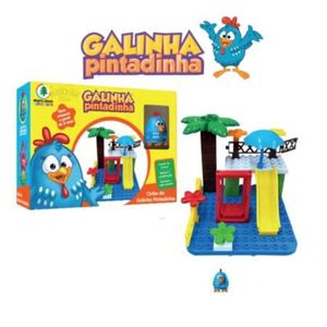 Clube da Galinha Pintadinha Brinquedo Blocos para Montar e Boneco  Ref 0325 - Monte Líbano