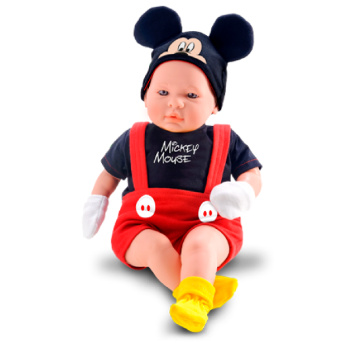 Classic Dolls Recem Nascido Mickey Mouse - Ref 5161 Roma Brinquedos