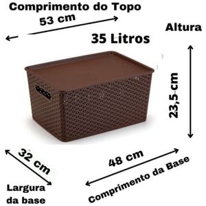 Cesto Organizador Rattan 35 lts- Plasnarthon