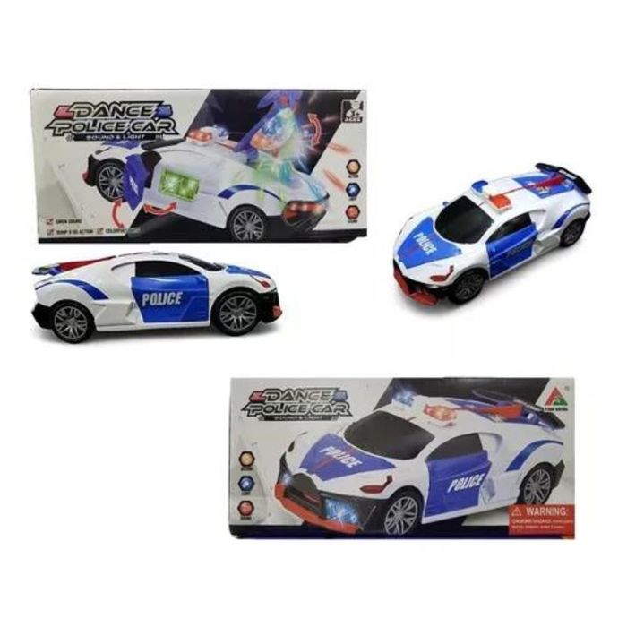 Carro Policia Deform Com Sons Luzes e Movimento Transformers