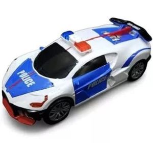 Carro Policia Deform Com Sons Luzes e Movimento Transformers