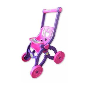 CARRINHO BONECA FLORZINHA  ROSA COM LILAS -CDB050/10BRINQUEMIX