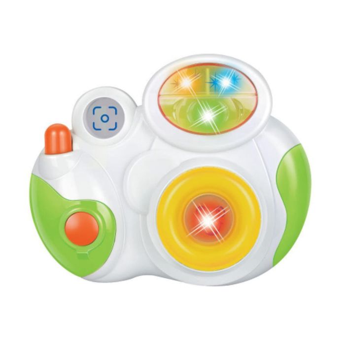 Câmera Infantil Musical Baby Com Luzes E Som Branco E Verde